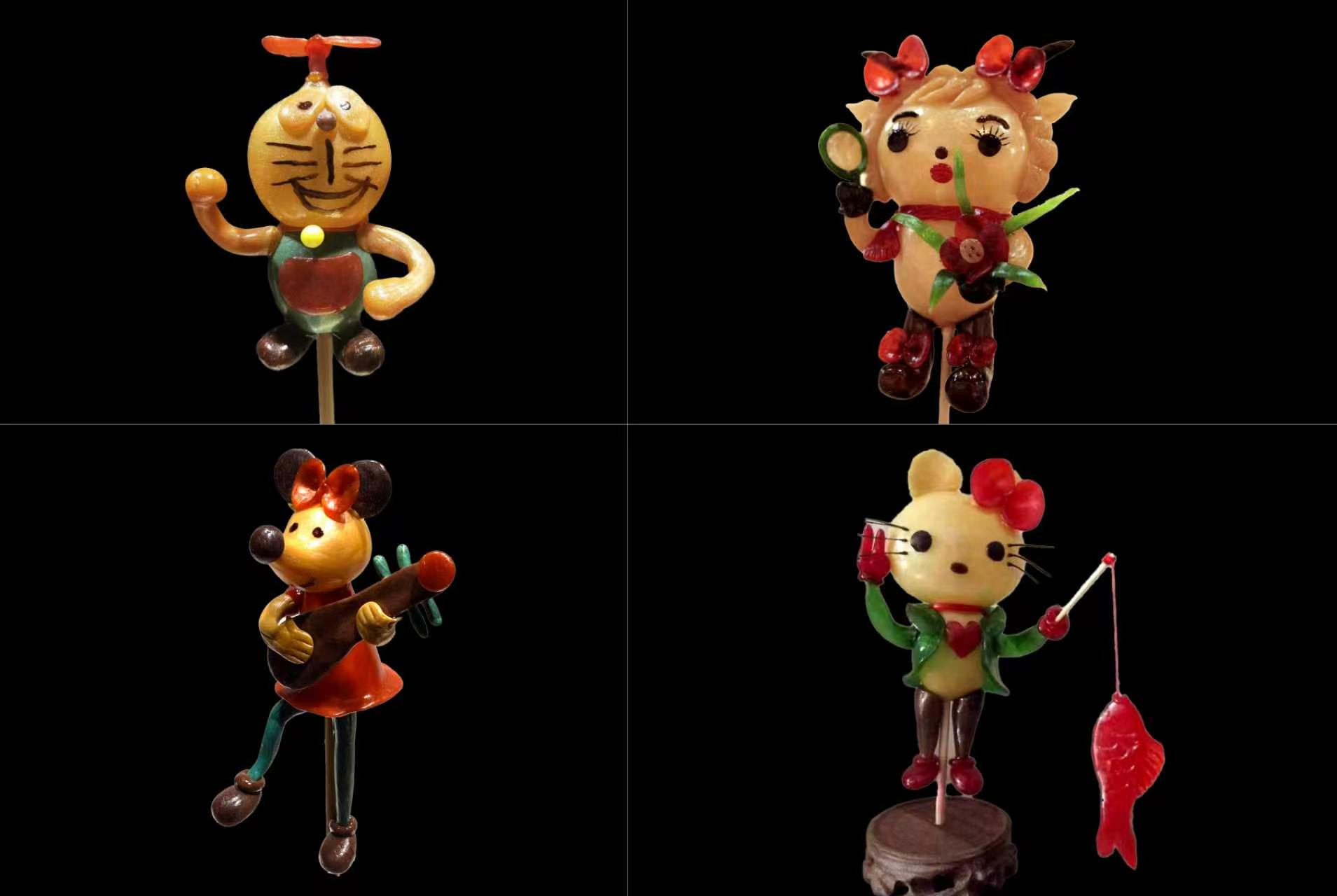 卡通角色糖塑作品